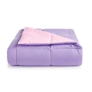 Martha Stewart Essentials Reversible Down Alternative KING Comforter Purple Pink